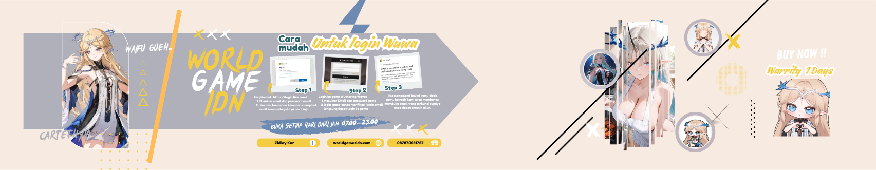 [SEA Server] Akun Reroll Wuthering Waves 74-75k Astride Union Level 48+ End new banner 1 april 2026